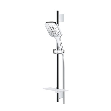 Grohe Rainshower SmartActive 130 Cube rudas zuhanygarnitúra, 3 funkciós, kézizuhannyal, króm