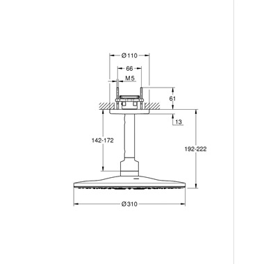 Grohe Rainshower SmrtActive 310 fejzuhany szett 2 funkciós Warm Sunset