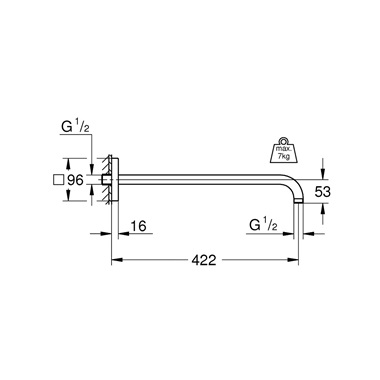 Grohe Rainshower zuhanykar 42,2 cm, króm