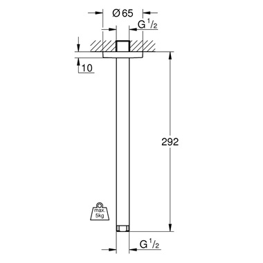Grohe Rainshower zuhanykar mennyezetre 29,2 cm, króm