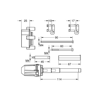 Grohe Univerzális hosszabbító készlet, 50 mm