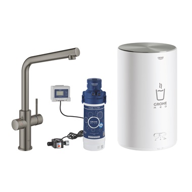 Grohe Red Duo mosogatócsaptelep és M-es méretű bojler, Brushed Hard Graphite