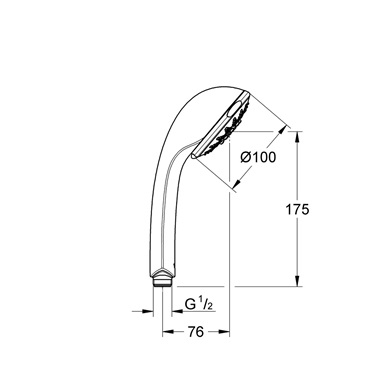 Grohe Relexa 100 Five kézizuhany 5 funkciós króm