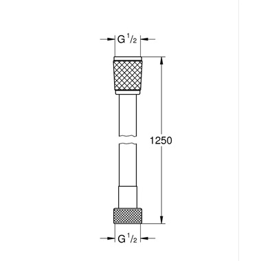 Grohe Relexaflex zuhanygégecső 125 cm, króm