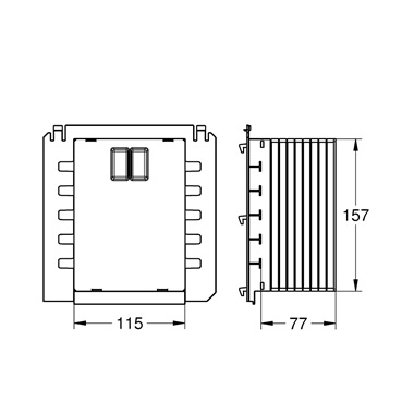 Grohe revíziós doboz kisméretű nyomólapokhoz