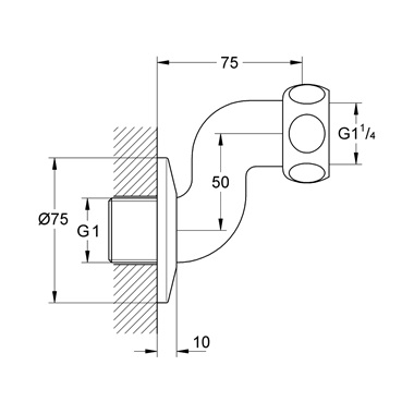 Grohe S-csatlakozó króm