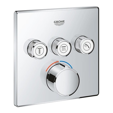 Grohe falsík mögötti keverő 3 fogyasztóra, króm