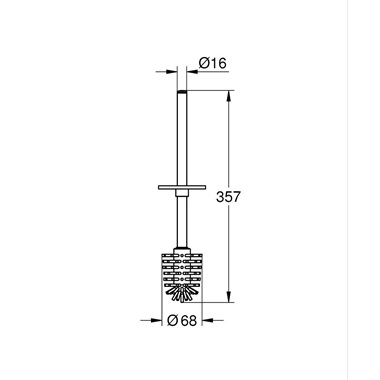 Grohe Selection Cube tartalék  WC-kefe
