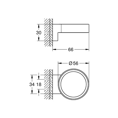 Grohe Selection tartókonzol Brushed Hard Graphite