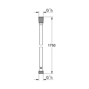 Grohe Silverflex zuhany gégecső 175 cm, Supersteel
