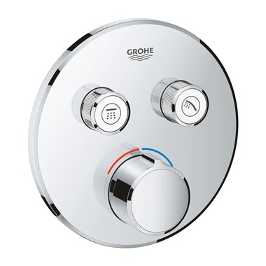 Grohe SmartControl falsík mögötti keverő 2 fogyasztóra, króm