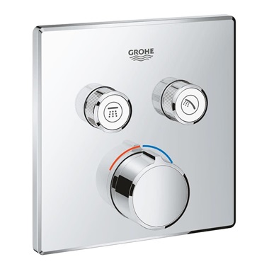Grohe SmartControl falsík mögötti keverő 2 fogyasztóra, króm