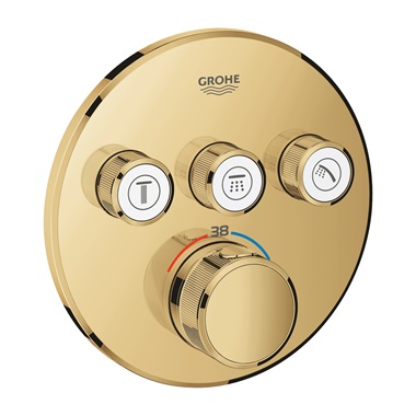 Grohe Grohtherm SmartControl termosztát falsík mögötti telepítéshez, 3 fogyasztóra