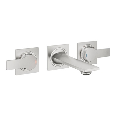 Grohe Spa Allure 3-lyukas mosdócsatelep 1/2", S-es méret, Super steel szín