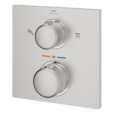 Grohe Spa  Allure termosztátos zuhany vezérlő 2 kimenethez ,fejzuhany/kézizuhany , SuperSteel