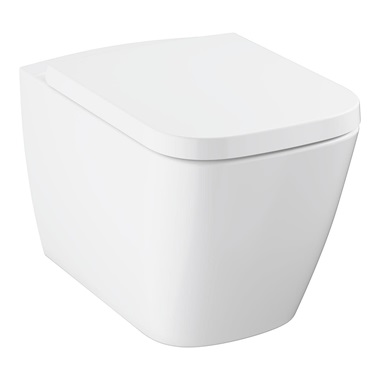 Geohe BauEdge Ceramic fali WC szett Rimless, fehér