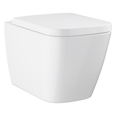 Geohe BauEdge Ceramic fali WC szett Rimless, fehér