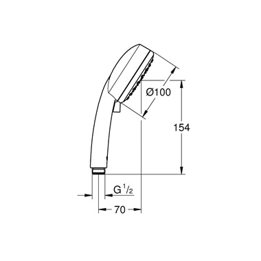 Grohe Tempesta Cosmopolitan 100 kézizuhany 2 funkciós, króm