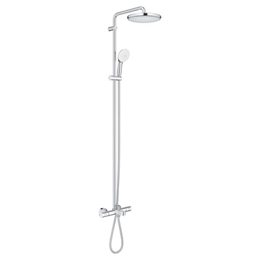 Grohe Tempesta Cosmopolitan fali termosztátos zuhanyrendszer króm kádtöltővel, króm