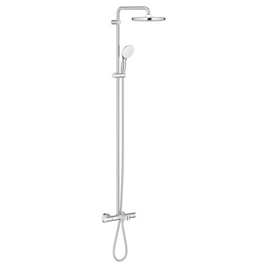 Grohe Tempesta Cosmopolitan fali termosztátos zuhanyrendszer króm kádtöltővel, króm