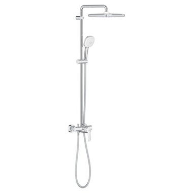 Grohe Tempesta System 250 Cube zuhanyrendszer egykaros keverővel falra szereléshez, króm