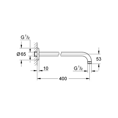 Grohe Tempesta zuhanykar 40 cm, króm