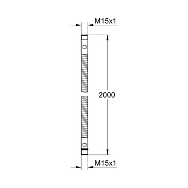 Grohe zuhanygégecső 200 cm, króm