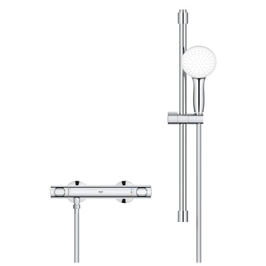 Grohe Grohtherm 500 THM termosztátos zuhanycsaptelep zuhanyrúddal, króm