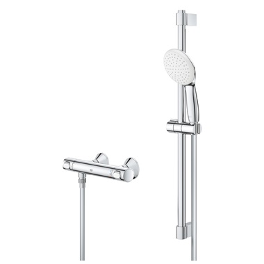 Grohe Grohtherm 500 THM termosztátos zuhanycsaptelep zuhanyrúddal, króm