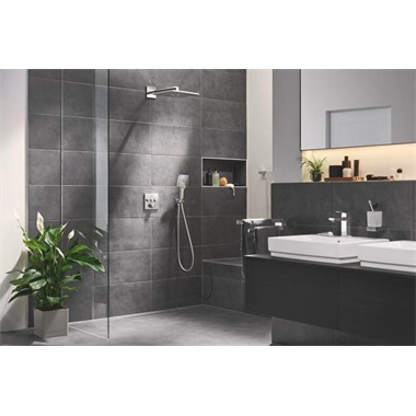 Grohe Grohtherm SmartControl Cube rejtett zuhanyrendszer, Rainshower SmartActive 310 Cube fejzuhannyal, 3 funkciós 