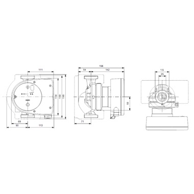 Grundfos MAGNA1 25-60 180 fűtési keringető szivattyú Grundfos MAGNA1 25-60 180 fűtési keringető szivattyú