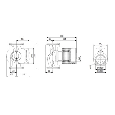Grundfos MAGNA3 32-120 F 220 1x230V PN6/10 fűtési keringető szivattyú