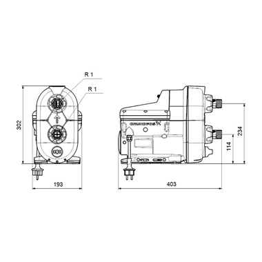 Grundfos Scala2 3-45 A Kompakt házi vízellátó szivattyú Grundfos Scala2 3-45 A Kompakt házi vízellátó szivattyú