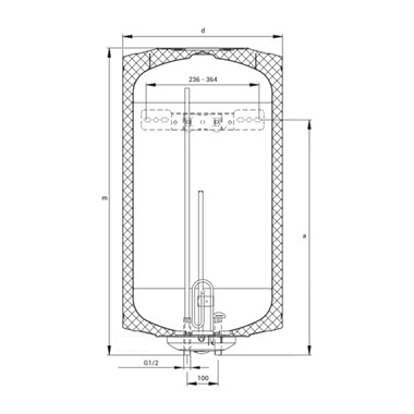 Hajdu Aquastic AQ ECO 120 Erp,elektromos vízmelegítő 120 literes