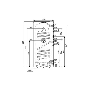 Hajdu STA 200C2 SZTEA 2 hőcserélős indirekt tároló 200 literes