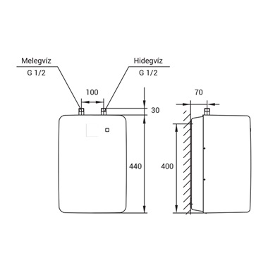 Hajdu ZA10 alsós elektromos vízmelrgítő 10 literes