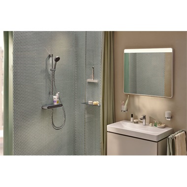 Hansgrohe Activera Select zuhanyszett 9,5 cm, 2 jet, Ecosmart, 65 cm-es zuhanyrúddal króm