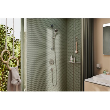 Hansgrohe Activera Select zuhanyszett 9,5 cm, 2 jet, Ecosmart, 65 cm-es zuhanyrúddal króm