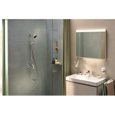 Hansgrohe Activera Select zuhanyszett 9,5 cm, 2 jet, Ecosmart, 65 cm-es zuhanyrúddal króm
