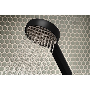 Hansgrohe Activera Select zuhanyszett 9,5 cm, 2 jet, Ecosmart, 65cm-es zuhanyrúddal, matt fekete