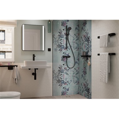 Hansgrohe Activera Select zuhanyszett 9,5 cm, 2 jet, Ecosmart, 65cm-es zuhanyrúddal, matt fekete