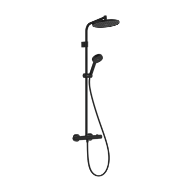Hansgrohe Activera S showerpipe 240, 1jet, Ecosmart, Ecostat Fine Varia, matt fekete