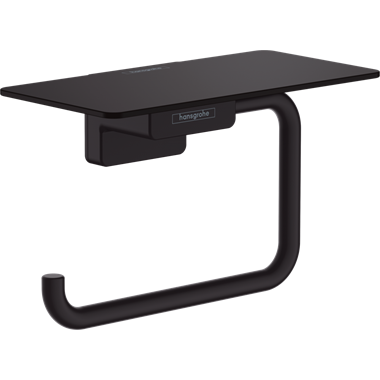 Hansgrohe AddStoris wc papír tartó polccal, matt fekete