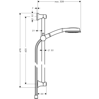 Hansgrohe Croma 100 Classic Multi/UnicaClassic zuhanyszett