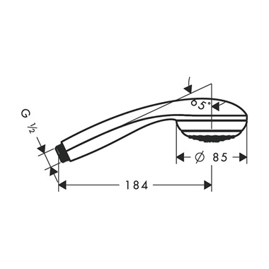 Hansgrohe Crometta 85 kézizuhany Mono EcoSmart+, króm