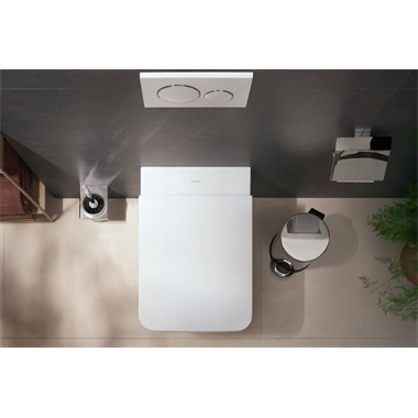 Hansgrohe EeluPura Original Q wc-szett, fali rögzítésű WC 540, AquaChannel flush, SmartClean, és fedél SoftClose,