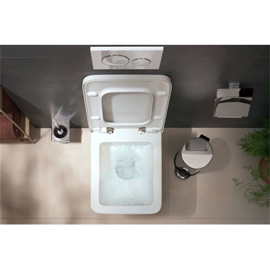 Hansgrohe EeluPura Original Q wc-szett, fali rögzítésű WC 540, AquaChannel flush, SmartClean, és fedél SoftClose,