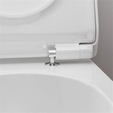 Hansgrohe EluPura S fali WC szett 540 perem nélküli Aquahelix Fush WC ülőkével, Soft Close 