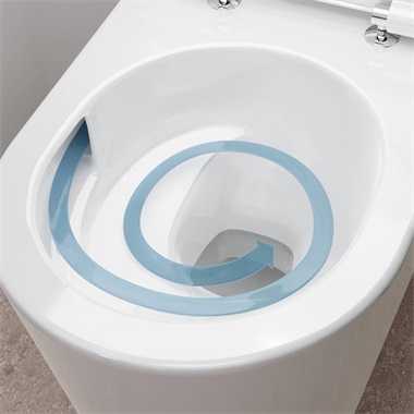 Hansgrohe EluPura S fali WC szett 540 perem nélküli Aquahelix Fush WC ülőkével, Soft Close 