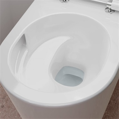 Hansgrohe EluPura S fali WC szett 540 perem nélküli Aquahelix Fush WC ülőkével, Soft Close 